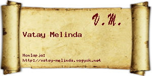Vatay Melinda névjegykártya