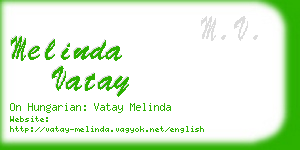 melinda vatay business card